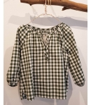 Blusa cuadros vichy negro MIA Y LIA