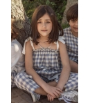 Top cuadros azul y blanco MIA Y LIA