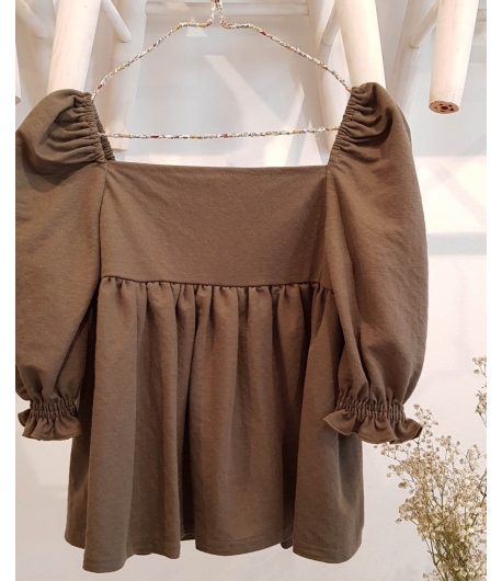 Blusa verde manga abullonada MIA Y LIA