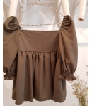 Blusa verde manga abullonada MIA Y LIA