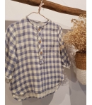 Camisa cuadros azul y blanco MIA Y LIA