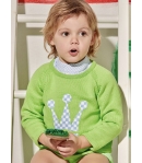 Conjunto camisa, bombacho o pantalón corto y jersey niño GRETTA EVA CASTRO