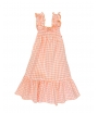 Vestido midi cuadros vichy coral CAPRI EVE CHILDREN