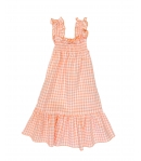 Vestido midi cuadros vichy coral CAPRI EVE CHILDREN