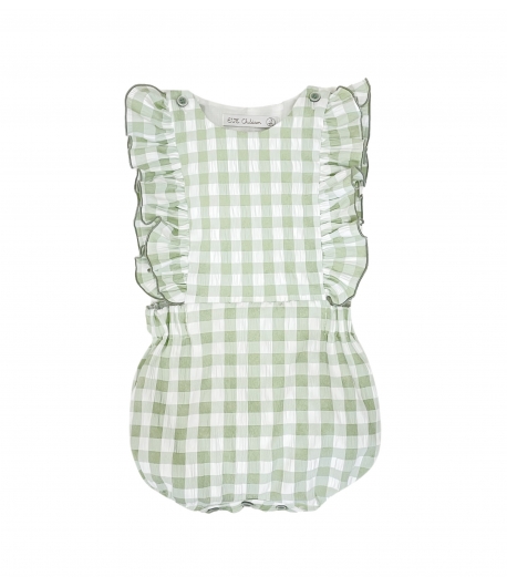 Pelele cuadros vichy verde SICILIA EVE CHILDREN