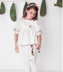 Blusón beige SAUVAGE YOUNG & CHIC KAULI