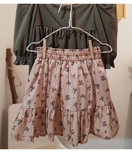 Falda nude estampado flores MIA y LIA