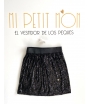 Falda mini lentejuelas negra INDIRA BELLA BIMBA