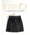 Falda mini lentejuelas negra INDIRA BELLA BIMBA