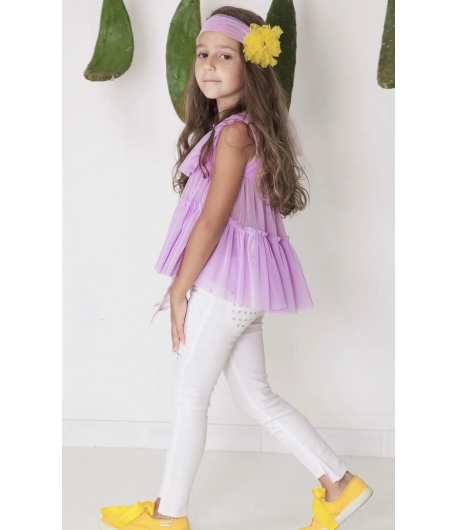 Pantalón vaquero blanco LILI KAULI