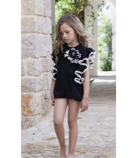 Mono negro puntilla AFRODITA POUPEES BY BELLA BIMBA