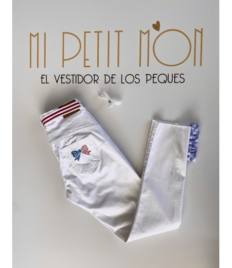 Pantalón vaquero blanco PORTONOVO KAULI