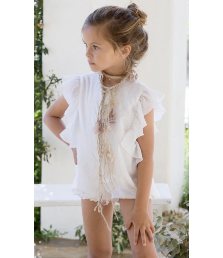 Mono plumeti blanco faralae LLITIA POUPEES BY BELLA BIMBA