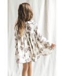 Vestido bambula cuello volante flores BELLA BIMBA