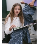 Blusa blanca cuello volante MIA Y LIA