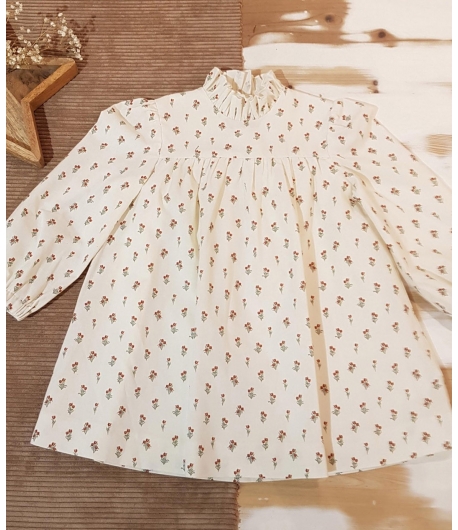 Vestido crudo flores MIA Y LIA