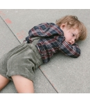 Camisa cuadros marino con capucha MIA Y LIA