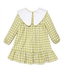 Vestido cuadros vichy mostaza CURRY EVE CHILDREN