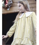 Vestido cuadros vichy mostaza CURRY EVE CHILDREN
