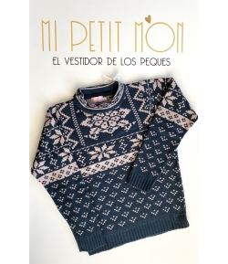 Jersey cenefas petróleo y rosa ENOL BELLA BIMBA