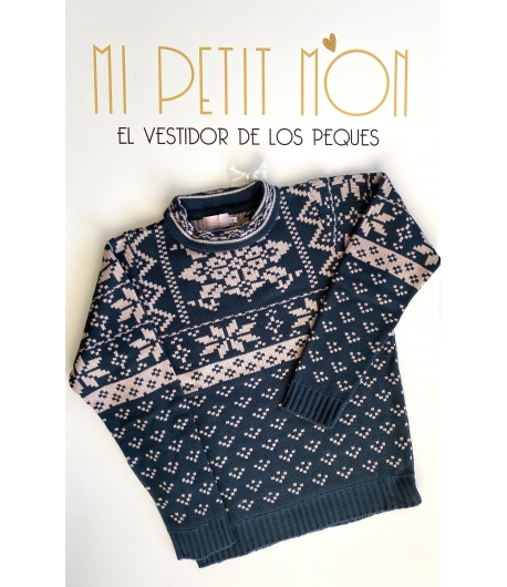 Jersey cenefas petróleo y rosa ENOL BELLA BIMBA