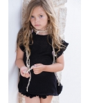 Conjunto jersey y culotte volantes beige NEMESIS POUPEES BELLA BIMBA