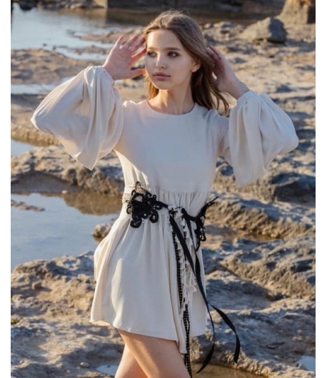 Fajín negro y beige ZAIRA de BELLA BIMBA