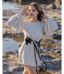 Fajín negro y beige ZAIRA de BELLA BIMBA