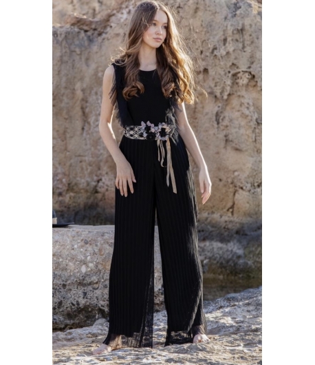 Mono plisado volantes negro HABIBA de BELLA BIMBA