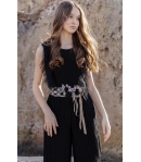 Fajín flores beige y negro de BELLA BIMBA