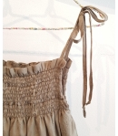 Vestido midi bordado kaki de MIA y LIA