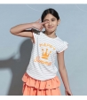 Camiseta niña rayas verdes HAPPY de EVA CASTRO