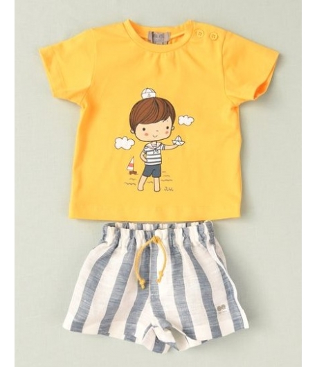 Conjunto niño de camiseta y short rayas de JOSE VARON
