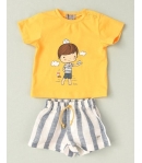 Conjunto niño de camiseta y short rayas de JOSE VARON
