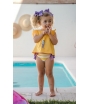 Conjunto niña de camiseta amarilla y culetín rayas de JOSE VARON