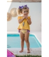 Conjunto niña de camiseta amarilla y culetín rayas de JOSE VARON