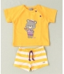 Conjunto niño de camiseta amarilla y boxer licra rayas de JOSE VARON
