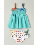 Conjunto niña de vestido y culetín ACUARELAS de JOSE VARON