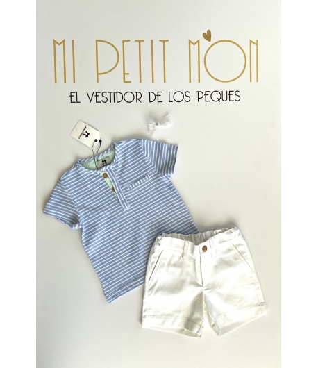 Conjunto niño de polo y pantalón corto LIMA LIMON de LA MARTINICA