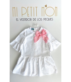 Caftán blanco bordado ESTRELLA FUGAZ de LA MARTINICA BY MARIA SOBRINO