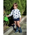 Conjunto niño de camisa, bombacho y jersey estrellas PANDORA de LA MARTINICA BY MARIA SOBRINO