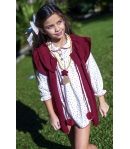 Chaleco niña punto RUBI de LA MARTINICA BY MARIA SOBRINO