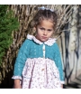 Chaqueta niña corta verdosa BLAU Y ROSA de LA MARTINICA BY MARIA SOBRINO