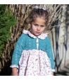 Chaqueta niña corta verdosa BLAU Y ROSA de LA MARTINICA BY MARIA SOBRINO