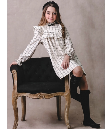 Vestido cuadros negros de EVE CHILDREN