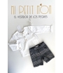 Conjunto niño de camisa y short cuadros grises de EVE CHILDREN