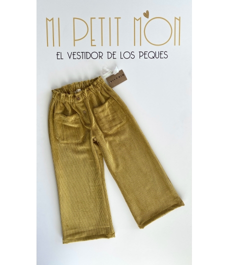 Pantalón pana amarillo CAPRI de MIA y LIA