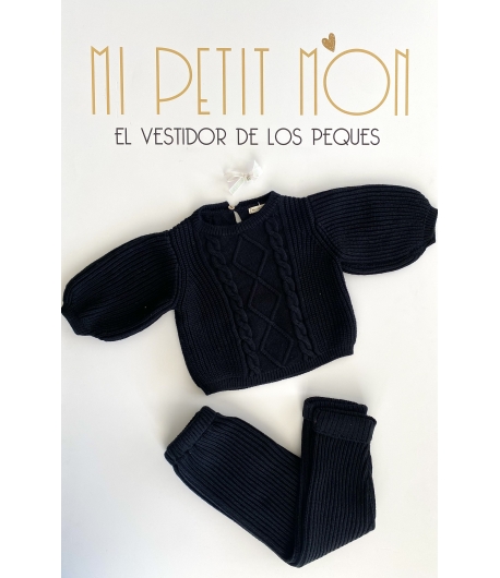 Leggings canalé negro de MIA y LIA