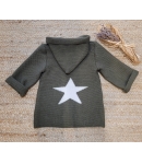 Chaqueta kaki con estrella en crudo de MIA y LIA