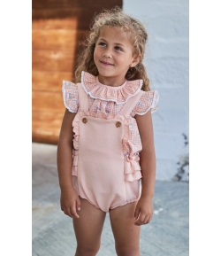 Conjunto de peto y blusa conejitos BUNNY de LA MARTINICA BY MARIA SOBRINO